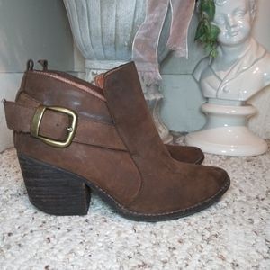 Jeffrey Campbell Jonas Boho Dark Brown Pointed Toe, Western Style Ankle Boots